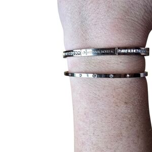 Michael Kors Silver Bangle Set